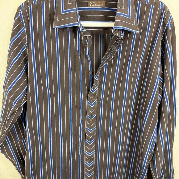 Mens 7‎ Diamonds Shirt Size L - Picture 1 of 7
